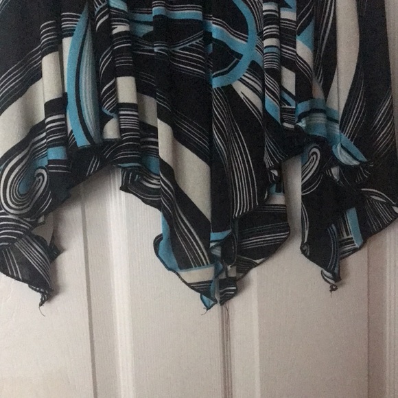 LFANG GLAM Tango Skirt White, Blue & Black Sz. L - Picture 6 of 8